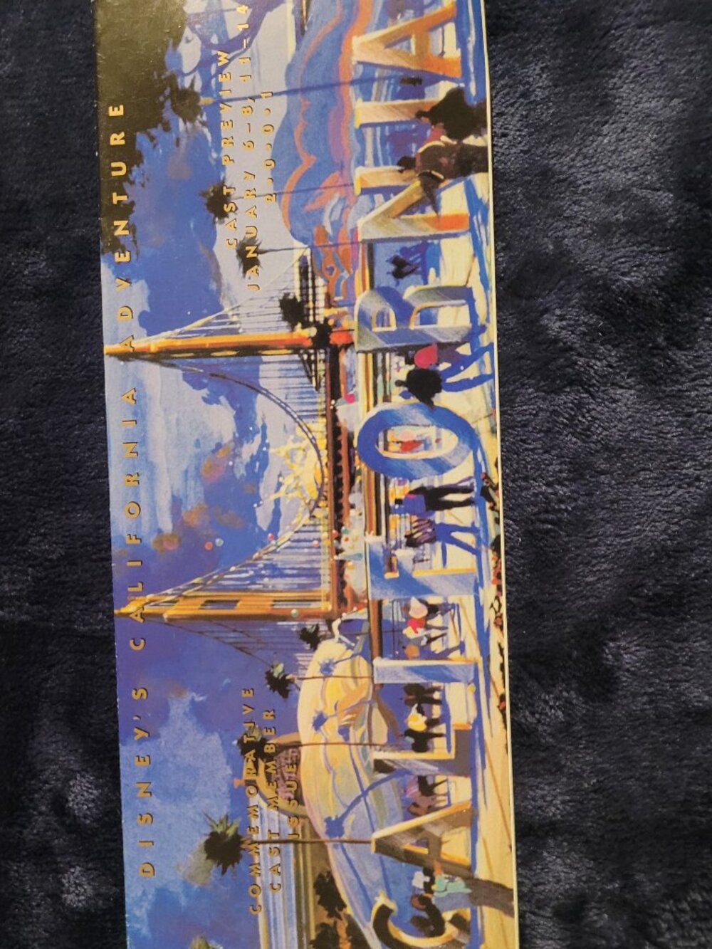 Disney California Adventure Cast Member Preview Map January 2001 Golden Gate Ent